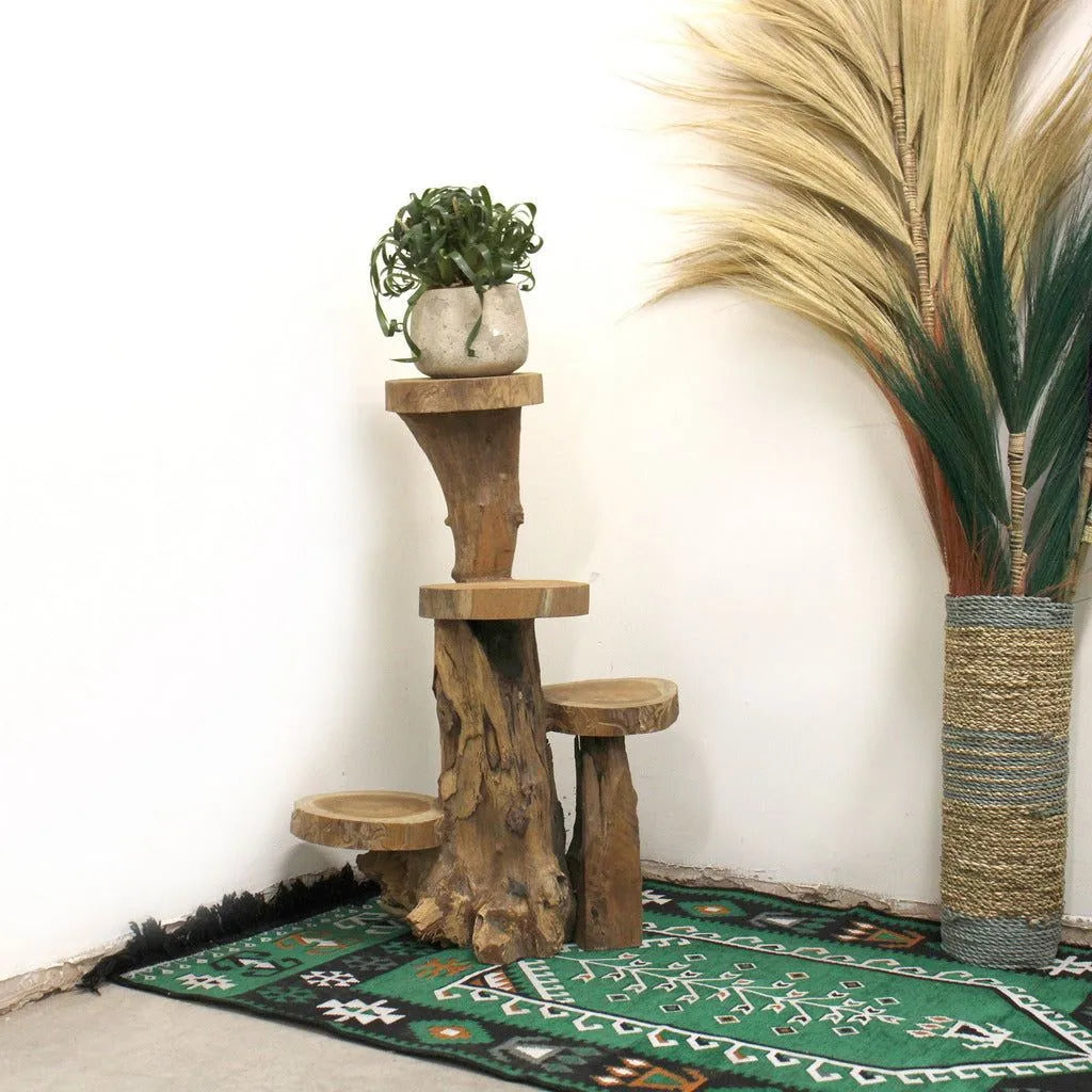 Emmy Jane Natural Wooden Display Unit Shelves - Teak Wood - 4 Shelf Display 75cm Furniture > Shelving > Bookcases & Standing Shelves > Wooden Display Shelves > Natural Wooden Display Unit Shelves > Teak Wood Shelves > 4 Shelf Display Shelf emmy-jane-boutique.myshopify.com
