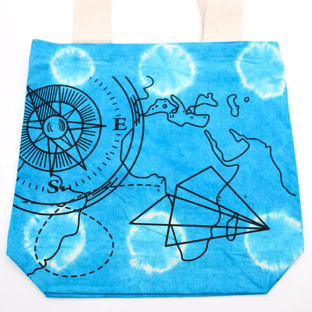 Ancient Wisdom Natural Tie-Dye Bags - Indian Cotton - Blue & Pink Shades Apparel & Accessories > Handbags, Wallets & Cases > Shopper Bags > Cotton Tote Bags > Tie Die Bags emmy-jane-boutique.myshopify.com
