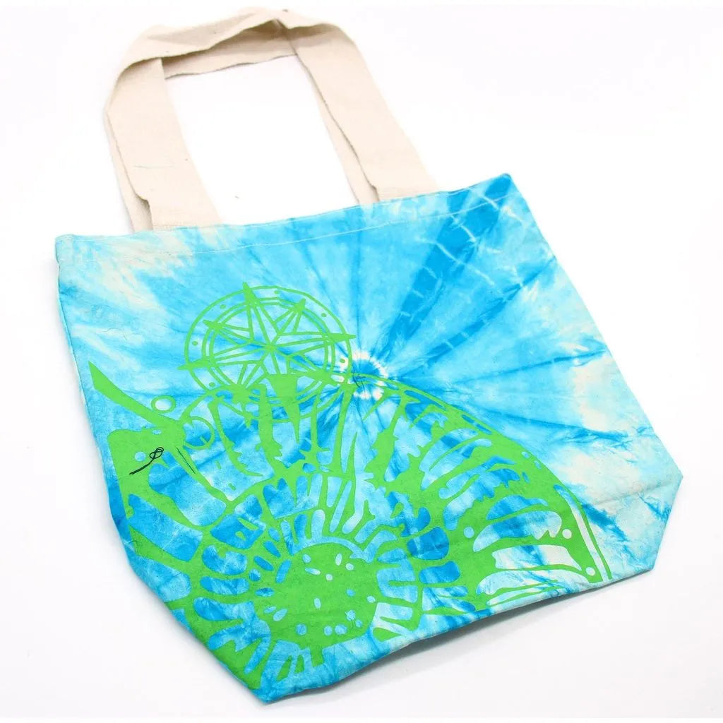 Ancient Wisdom Natural Tie-Dye Bags - Indian Cotton - Blue & Pink Shades Apparel & Accessories > Handbags, Wallets & Cases > Shopper Bags > Cotton Tote Bags > Tie Die Bags emmy-jane-boutique.myshopify.com