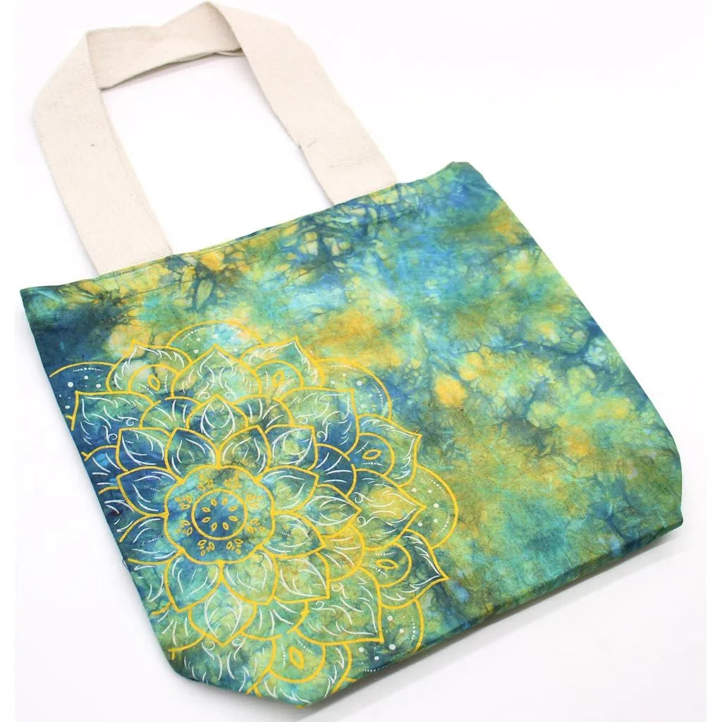 Ancient Wisdom Natural Tie-Dye Bags - Indian Cotton - Blue & Pink Shades Apparel & Accessories > Handbags, Wallets & Cases > Shopper Bags > Cotton Tote Bags > Tie Die Bags emmy-jane-boutique.myshopify.com