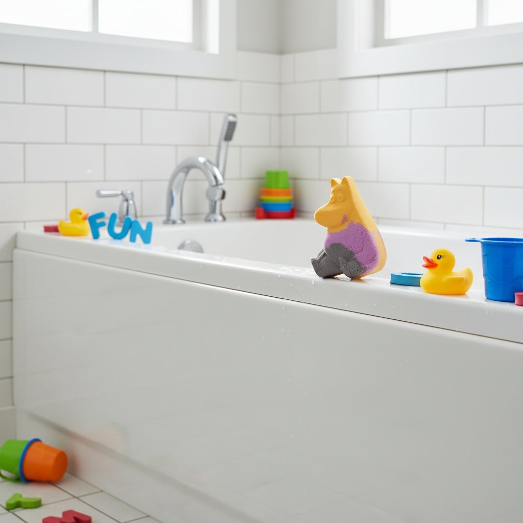 Colourful Bath Bombs for Kids - Rainbow Unicorn & Hippo - Childrens Bathbombs