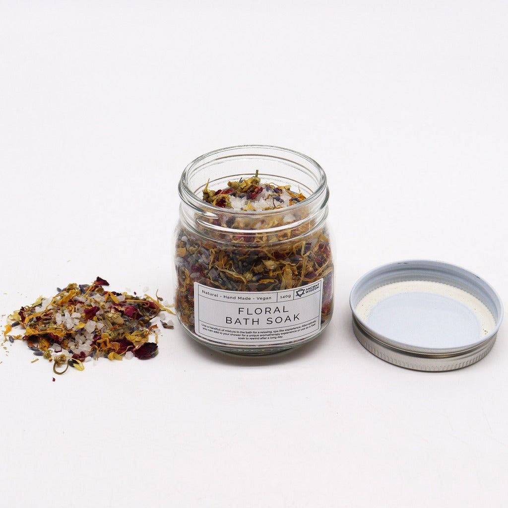 Emmy Jane Boutique Natural Bath Salts - Floral Bath Soak & Facial Steam Blend - Vegan Friendly