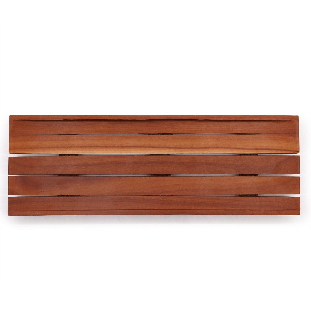 Emmy Jane Boutique Wooden Soap Dish - Classic Sustainable Mahogany Wood Grid Drainer Soap Dishes