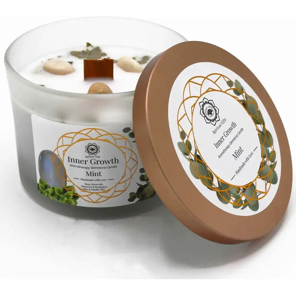 Emmy Jane Handmade Botanical Gemstone Candles - Wood Wick Long Burning Home & Garden > Decor > Home Fragrances > Candles > Gemstone Candles > Organic Wood Wick Candles emmy-jane-boutique.myshopify.com