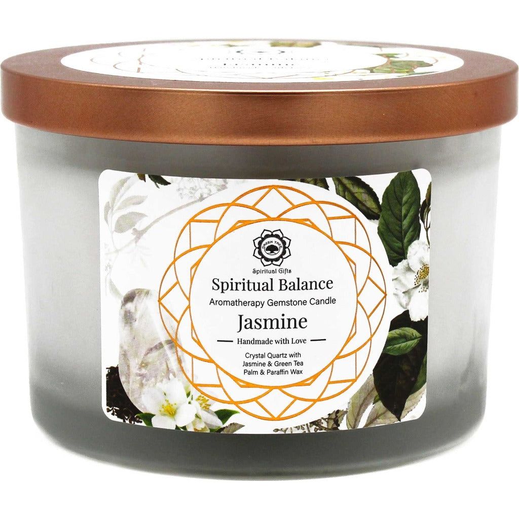 Emmy Jane Boutique Handmade Botanical Gemstone Candles - Wood Wick Long Burning