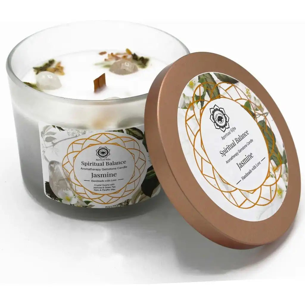 Emmy Jane Handmade Botanical Gemstone Candles - Wood Wick Long Burning Home & Garden > Decor > Home Fragrances > Candles > Gemstone Candles > Organic Wood Wick Candles emmy-jane-boutique.myshopify.com