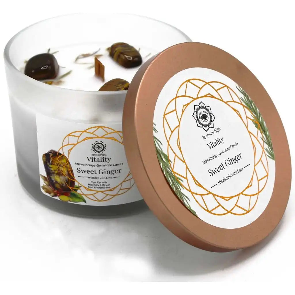 Emmy Jane Handmade Botanical Gemstone Candles - Wood Wick Long Burning Home & Garden > Decor > Home Fragrances > Candles > Gemstone Candles > Organic Wood Wick Candles emmy-jane-boutique.myshopify.com