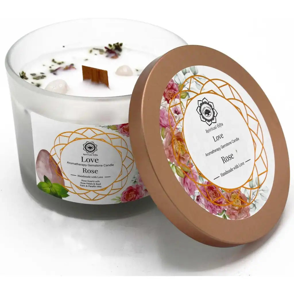 Emmy Jane Handmade Botanical Gemstone Candles - Wood Wick Long Burning Home & Garden > Decor > Home Fragrances > Candles > Gemstone Candles > Organic Wood Wick Candles emmy-jane-boutique.myshopify.com