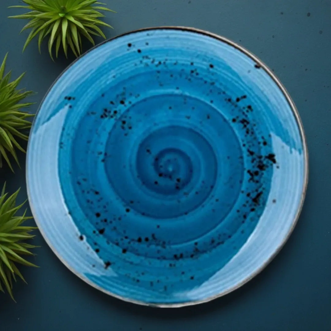 Porcelain Side Plate Pebble Marine Blue 19cm-0