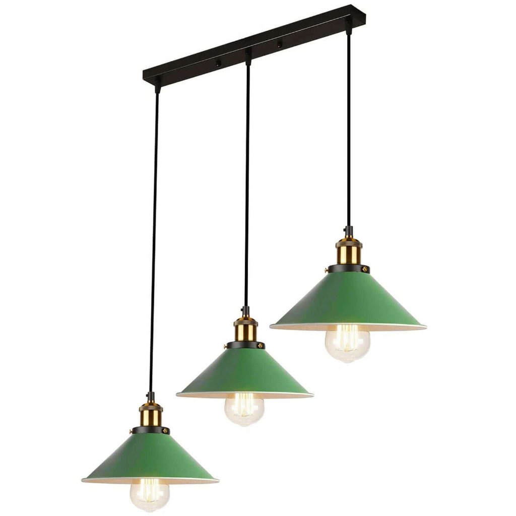 Industrial Pendant Light with 3 Heads Cone Style Chandelier ~1301-15