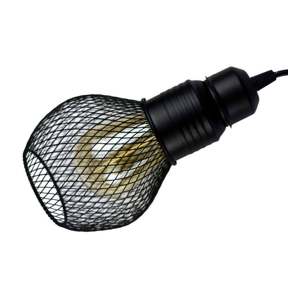 modern ceiling pendant lamp cage fitting black small vintage light~1352-4