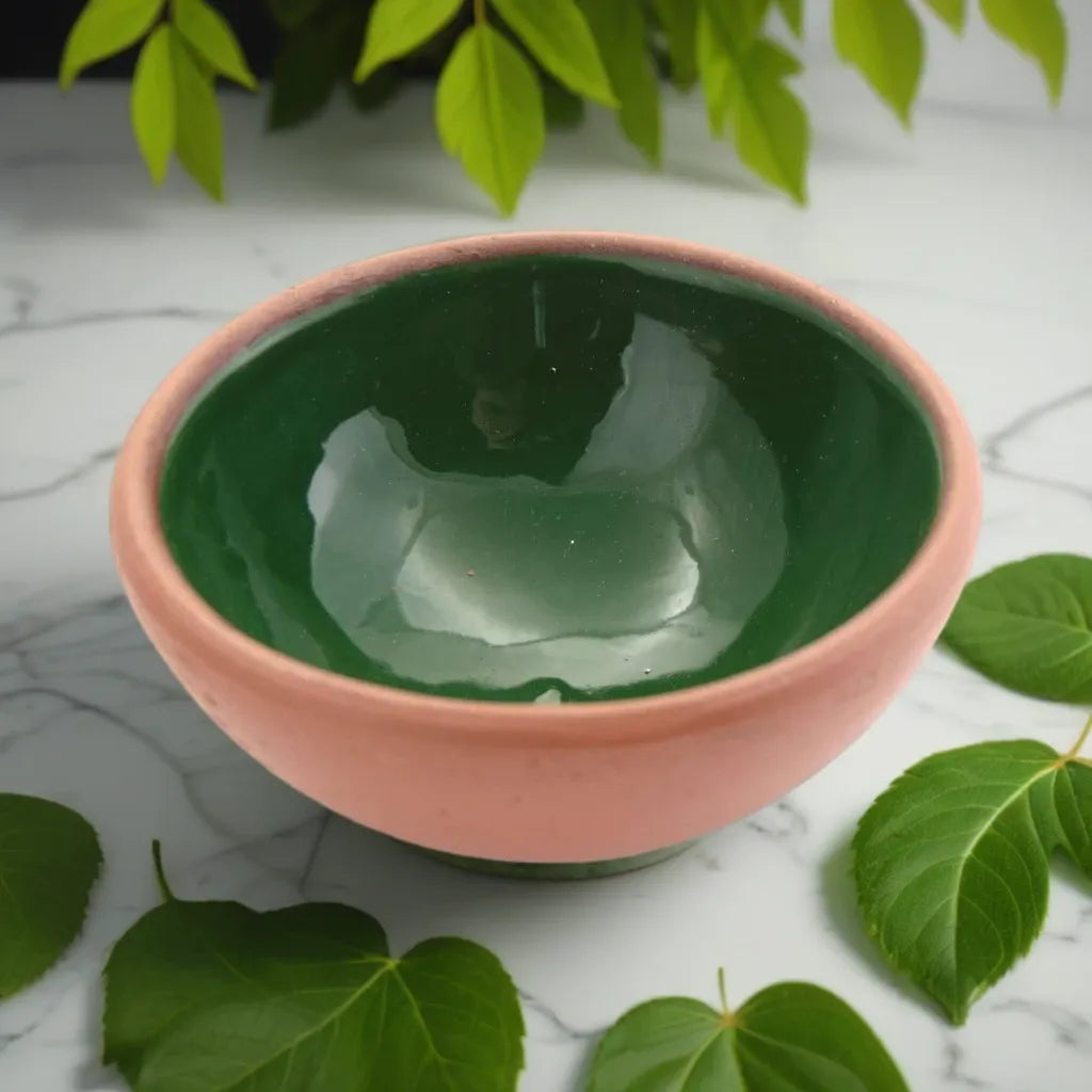 Handmade Ceramic Bowl Moroccan Green 8cm-1