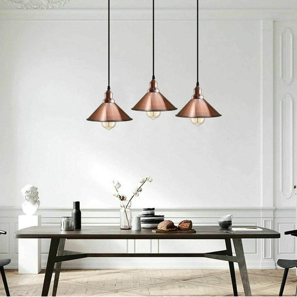 Industrial Pendant Light with 3 Heads Cone Style Chandelier ~1301-36