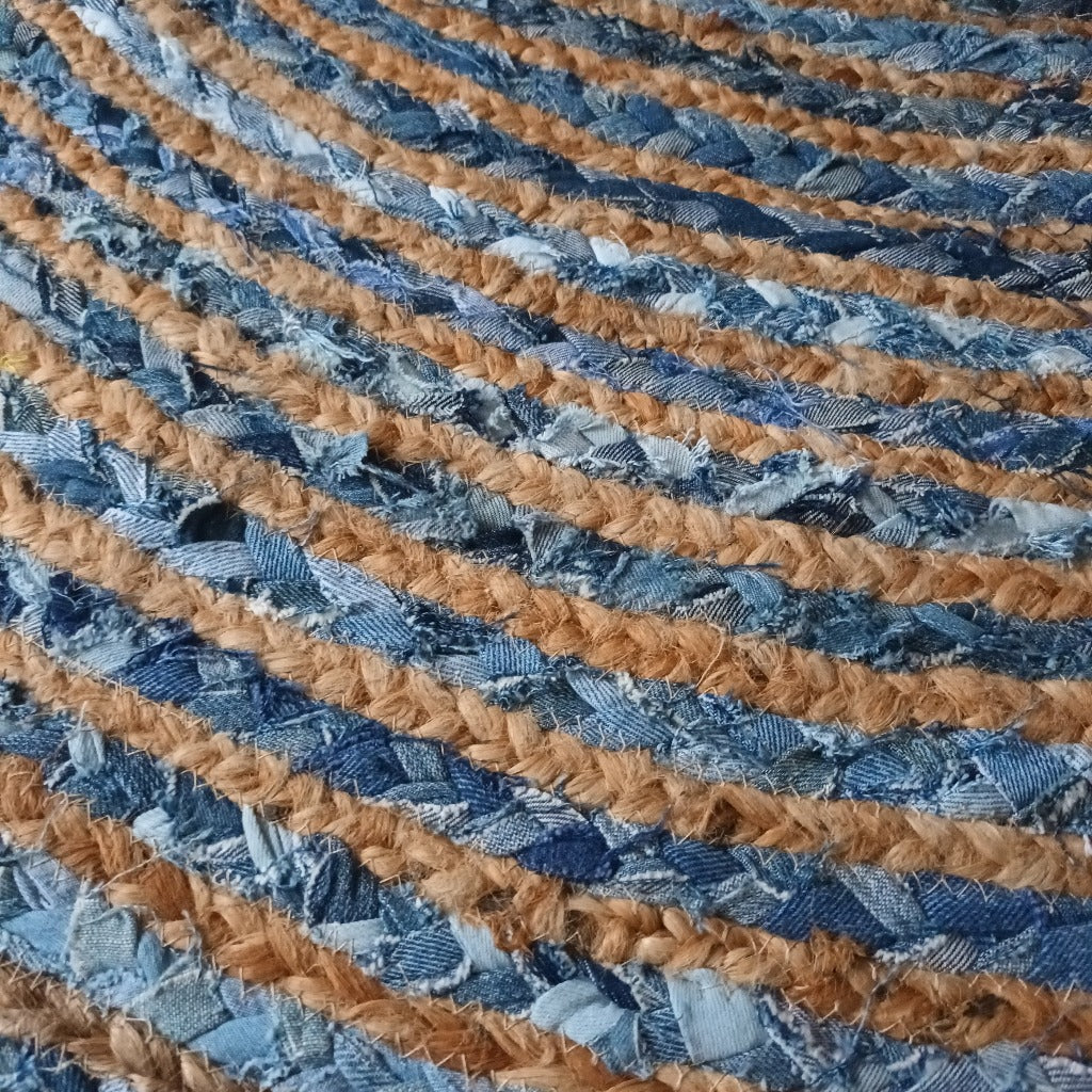 Eco-Friendly Rugs - Sustainable Jute & Recycled Denim - Fairly Traded - 3 Sizes