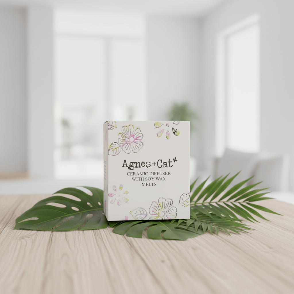 Ceramic Diffuser Gift Set with Soy Wax Melts - Agnes+Cat