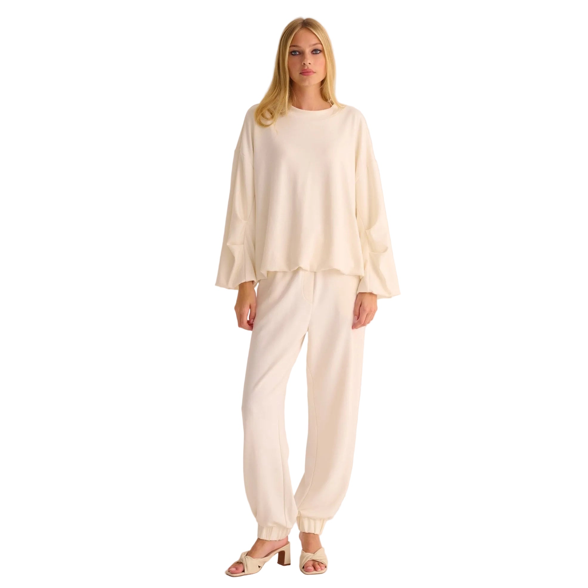 Cloud Dancer Organic Cotton Sweatshirt for Women