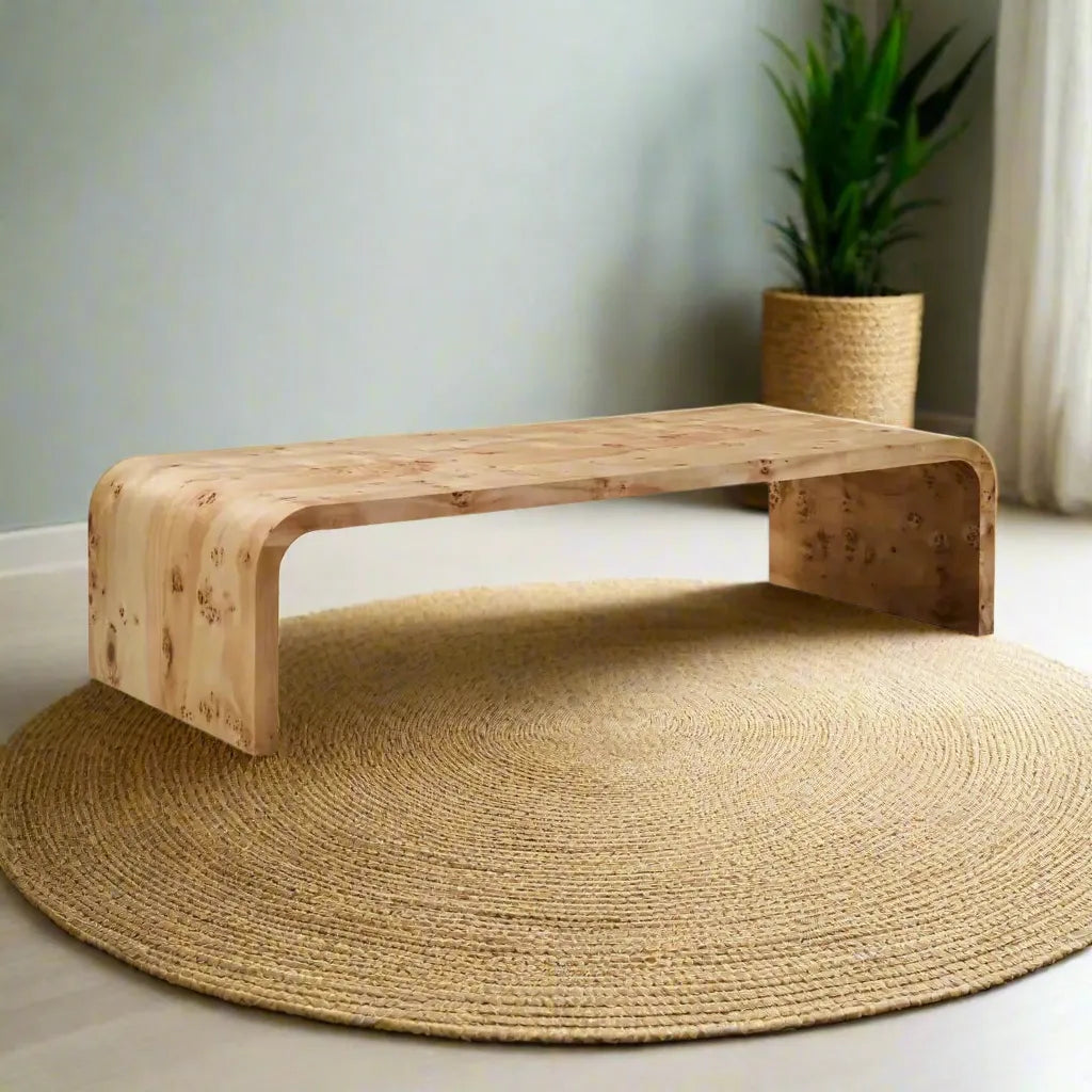 Orsina Wooden Coffee Table Mota Burl Wood Design Curved Coffee Table Furniture > Tables > Accent Tables > Coffee Tables > Wooden Coffee Table > Natural Wood Accent Tables > Mota Burl Wood Design Curved Coffee Table emmy-jane-boutique.myshopify.com