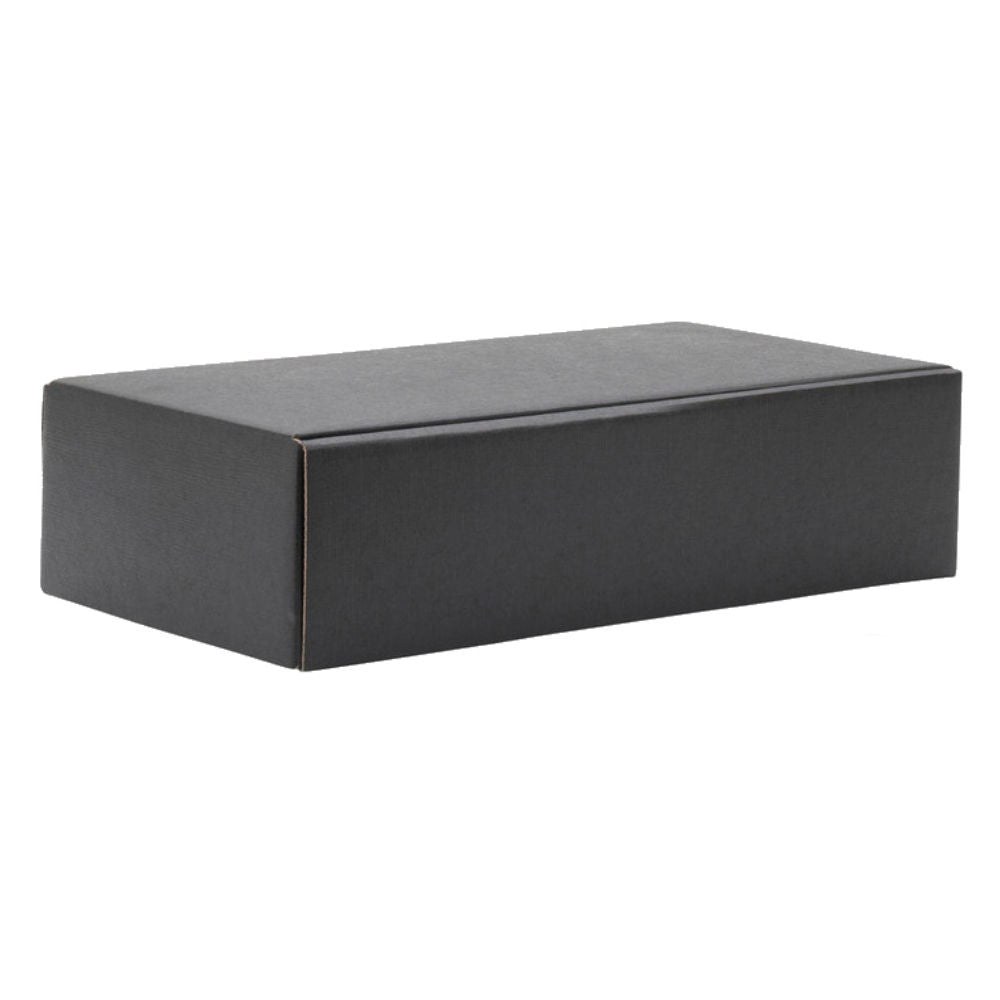 Black rectangular gift box on a white background