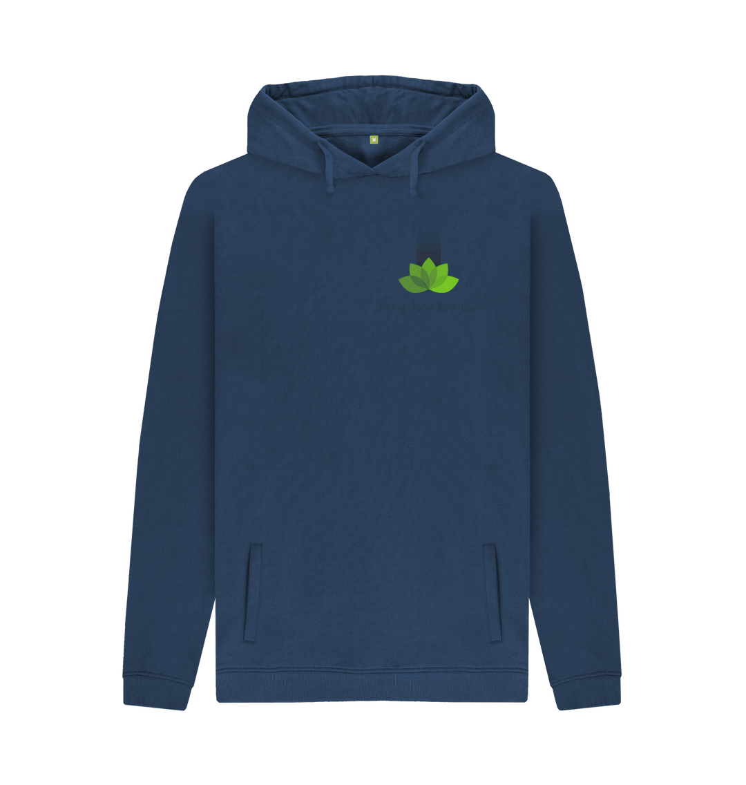 Navy Printed Hoody Front