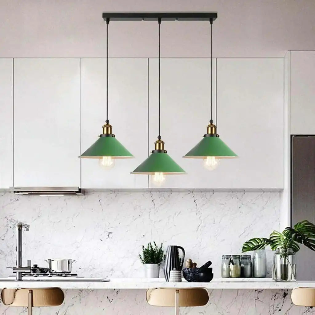 LEDSone Industrial Pendant Light with 3 Heads Cone Style Chandelier Home & Garden > Lighting > Lighting Fixtures > Ceiling Light Fixtures > Ceiling Lights > Metal Ceiling Lights > Pendant Lights emmy-jane-boutique.myshopify.com