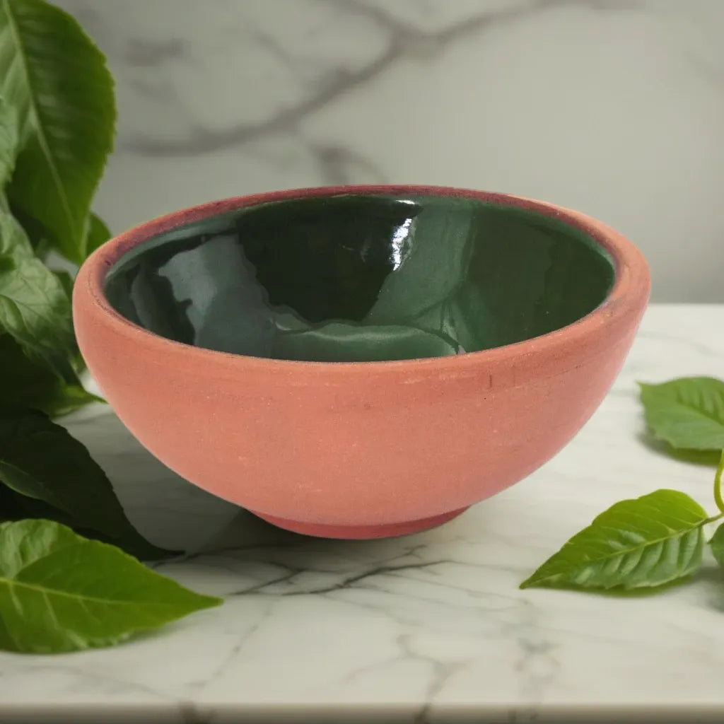 Handmade Ceramic Bowl Moroccan Green 8cm-2