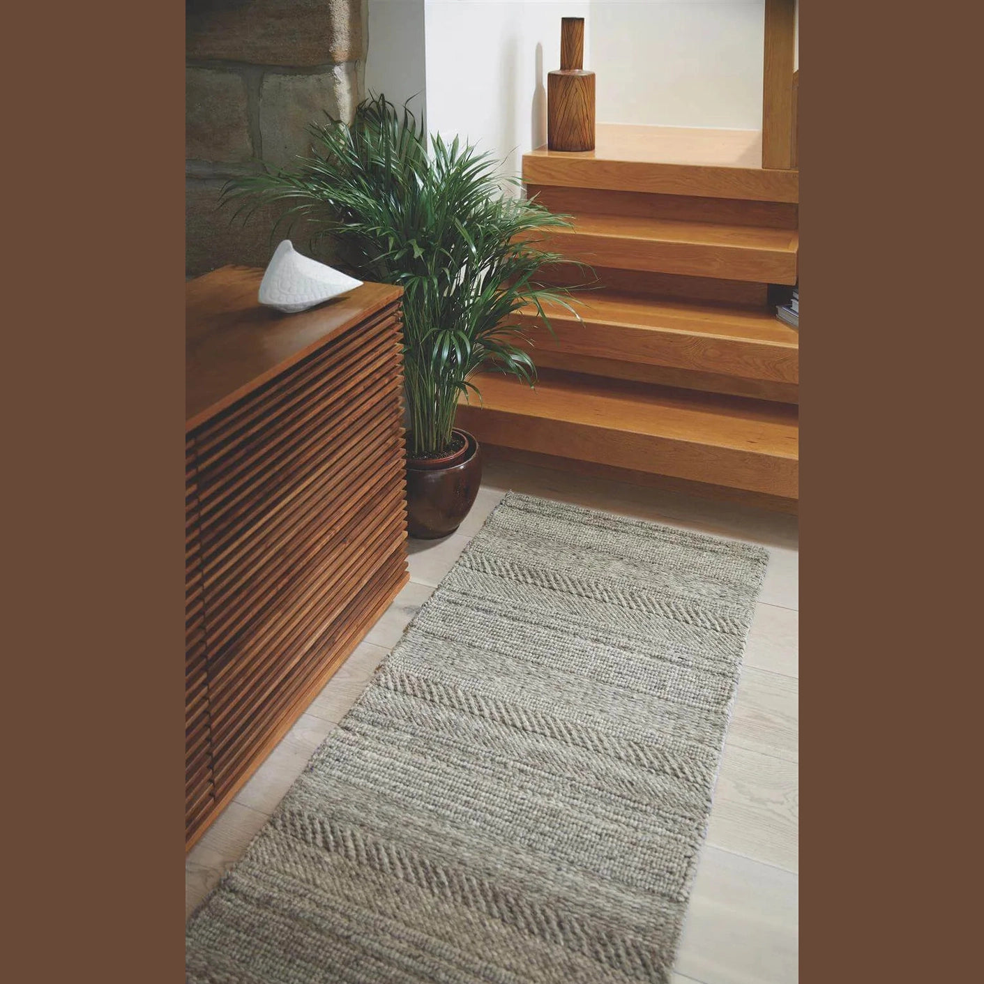 The Rugs Handwoven Rug - Chunky Natural Grey Knitted Rug Pure Wool Home & Garden > Decor > Rugs > Pure Wool Rugs > Handmade Indian Rugs > Sustainable Rugs > Luxury Indian Rugs > Eco-Friendly Wool Rugs > Handwoven Rugs > Chunky Natural Grey Knitted Rug emmy-jane-boutique.myshopify.com