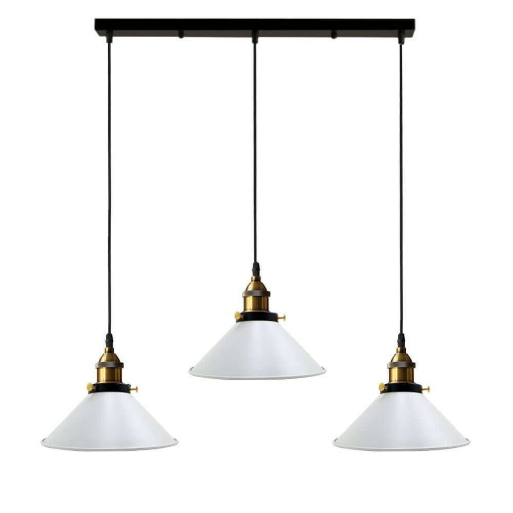 Industrial Pendant Light with 3 Heads Cone Style Chandelier ~1301-12