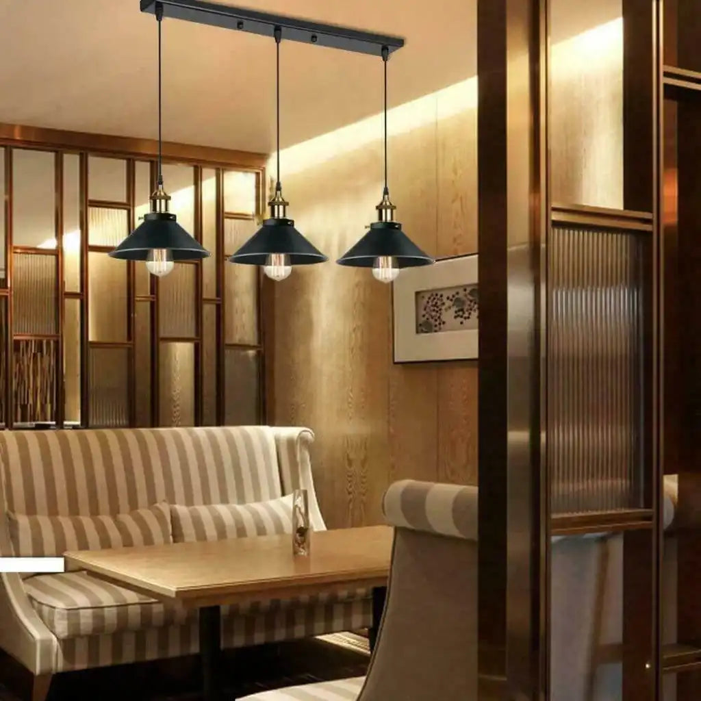 LEDSone Industrial Pendant Light with 3 Heads Cone Style Chandelier Home & Garden > Lighting > Lighting Fixtures > Ceiling Light Fixtures > Ceiling Lights > Metal Ceiling Lights > Pendant Lights emmy-jane-boutique.myshopify.com