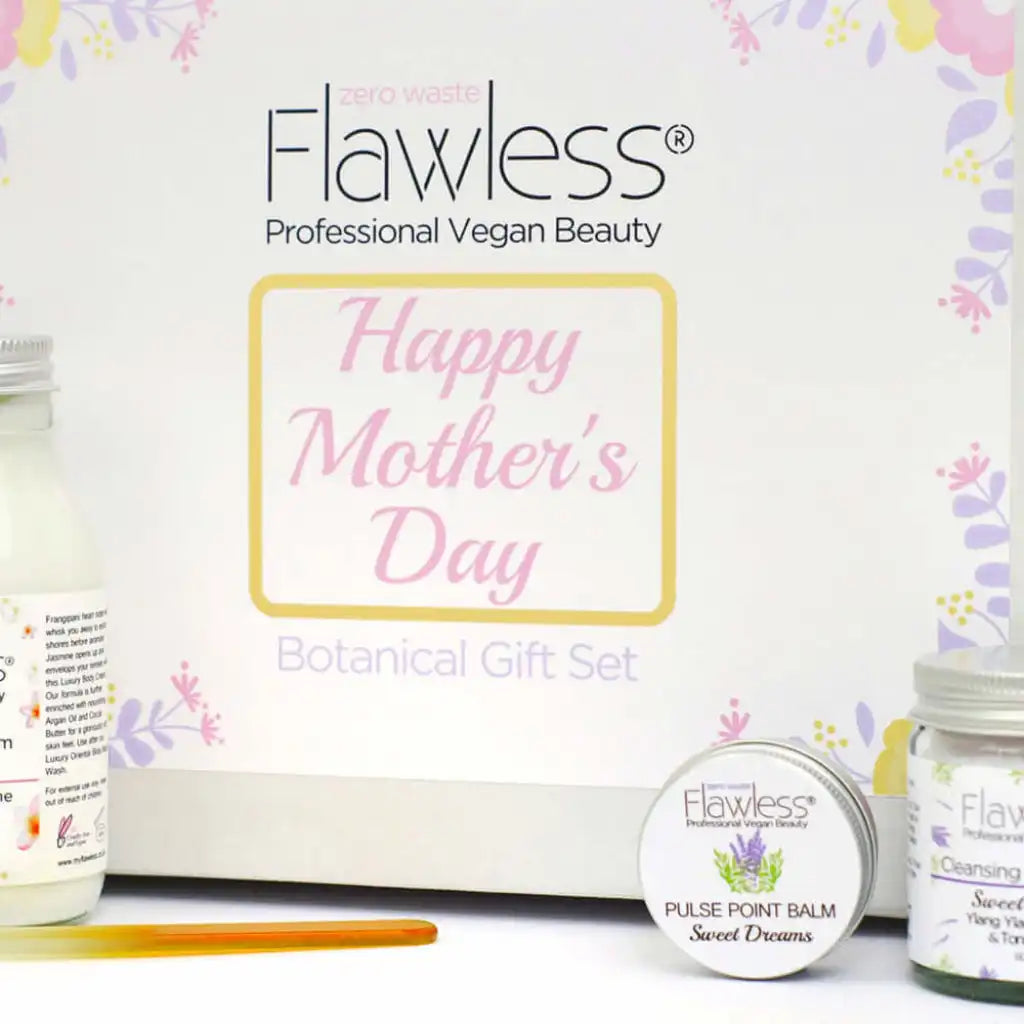 Flawless Mother's Day Pamper Gift Set - Vegan, Cruelty-Free And Plastic Free Health & Beauty > Personal Care > Cosmetics > Bath & Body Gift Baskets >Mother's Day Pamper Gift Set > Vegan Gift Sets > Cruelty-Free Gift Sets > Plastic Free Gift Sets emmy-jane-boutique.myshopify.com