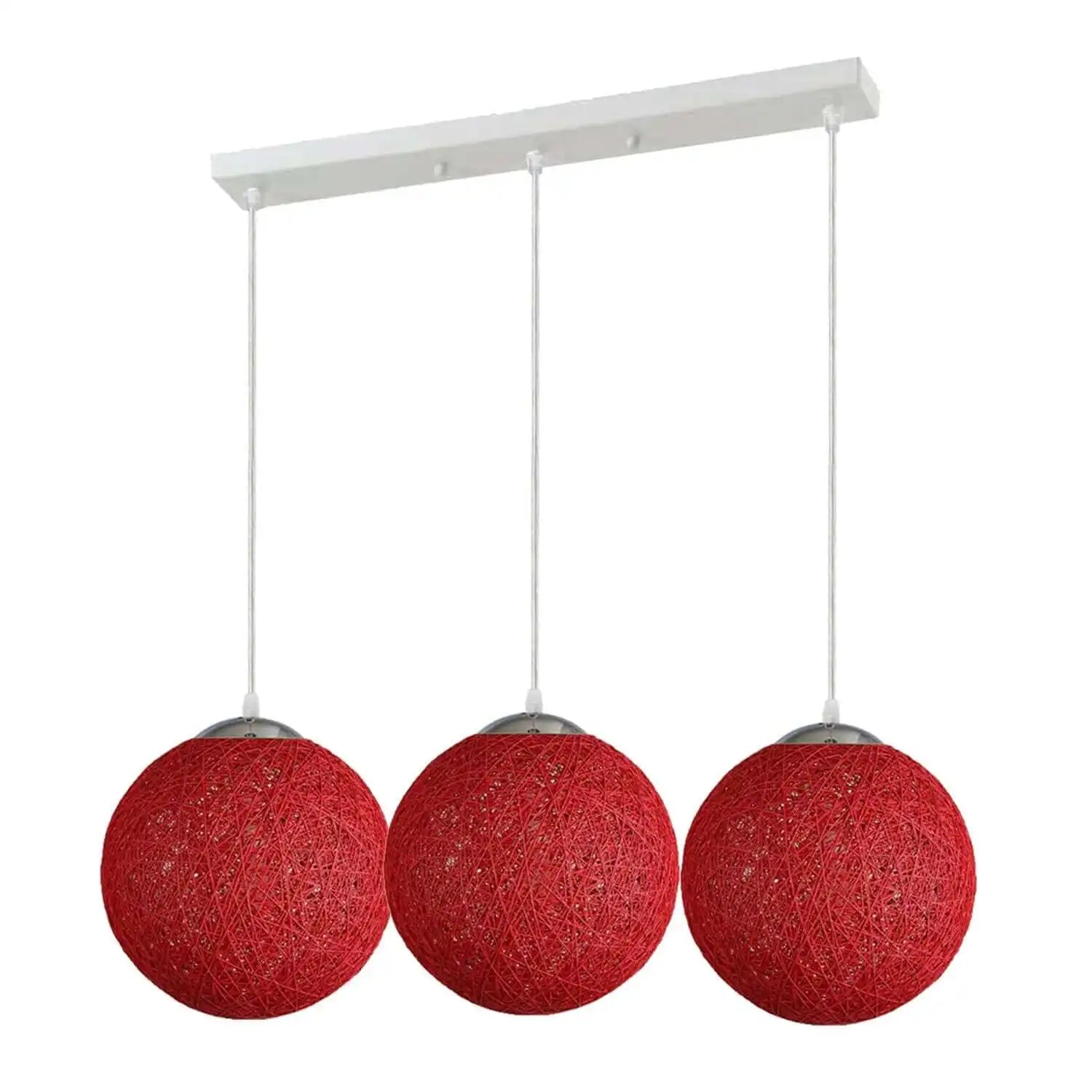 LEDSone 3-Head Red Bamboo Wicker Pendant Lights Home & Garden > Lighting > Lighting Fixtures > Ceiling Light Fixtures > Bamboo Ceiling Lights > Red Ceiling Lights > Pendant Lights > Bamboo Lights emmy-jane-boutique.myshopify.com