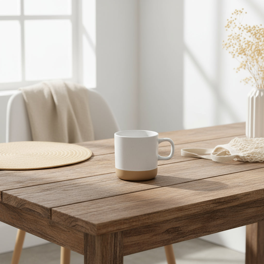 Mogarden Ceramic Coffee Mug White Speckled Stoneware 355ml 4-Pack Mug emmy-jane-boutique.myshopify.com