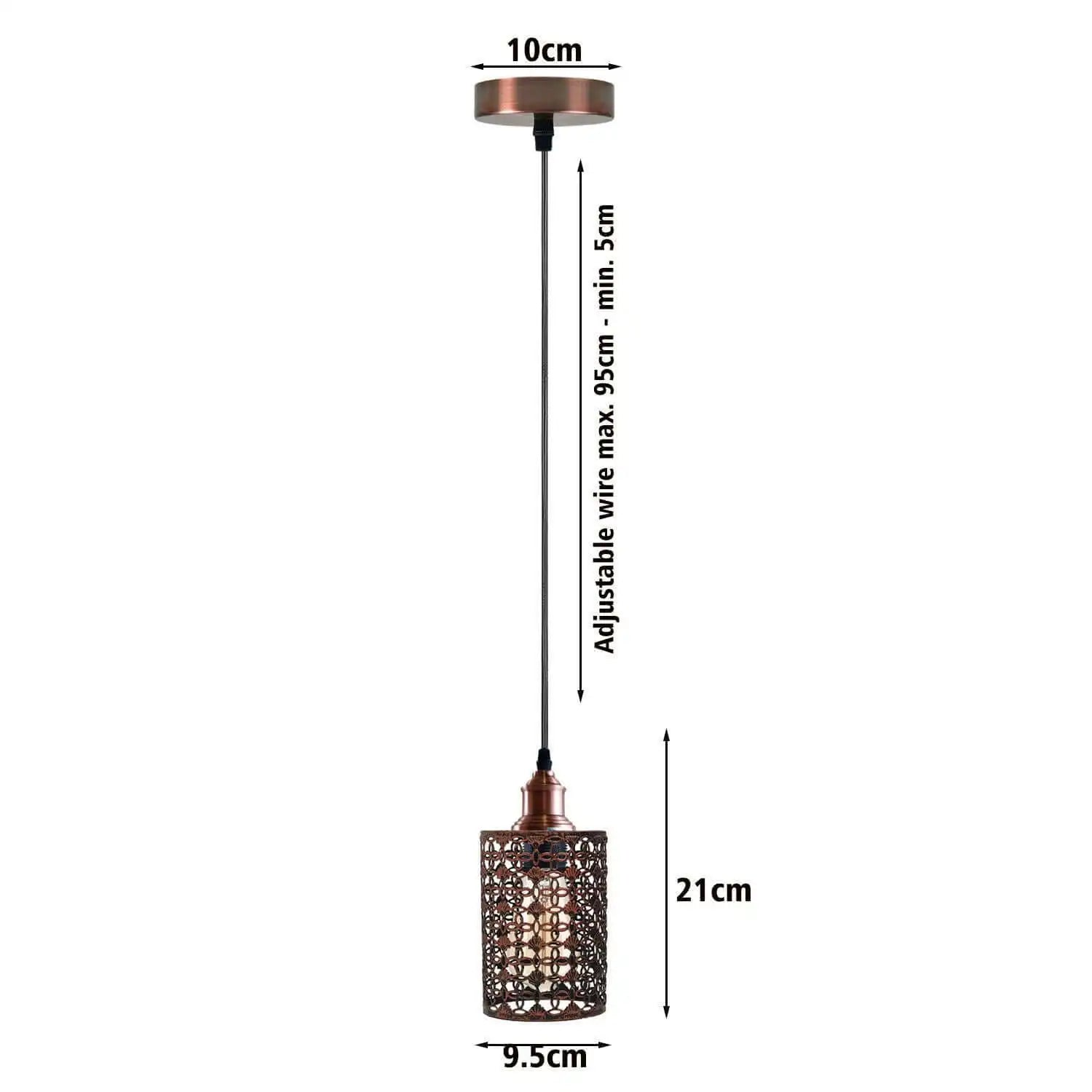 LEDSone Modern Metal Cage Pendant Light with Adjustable Cable Home & Garden > Lighting > Lighting Fixtures > Ceiling Light Fixtures > Ceiling Lights > Metal Ceiling Lights > Pendant Lights emmy-jane-boutique.myshopify.com