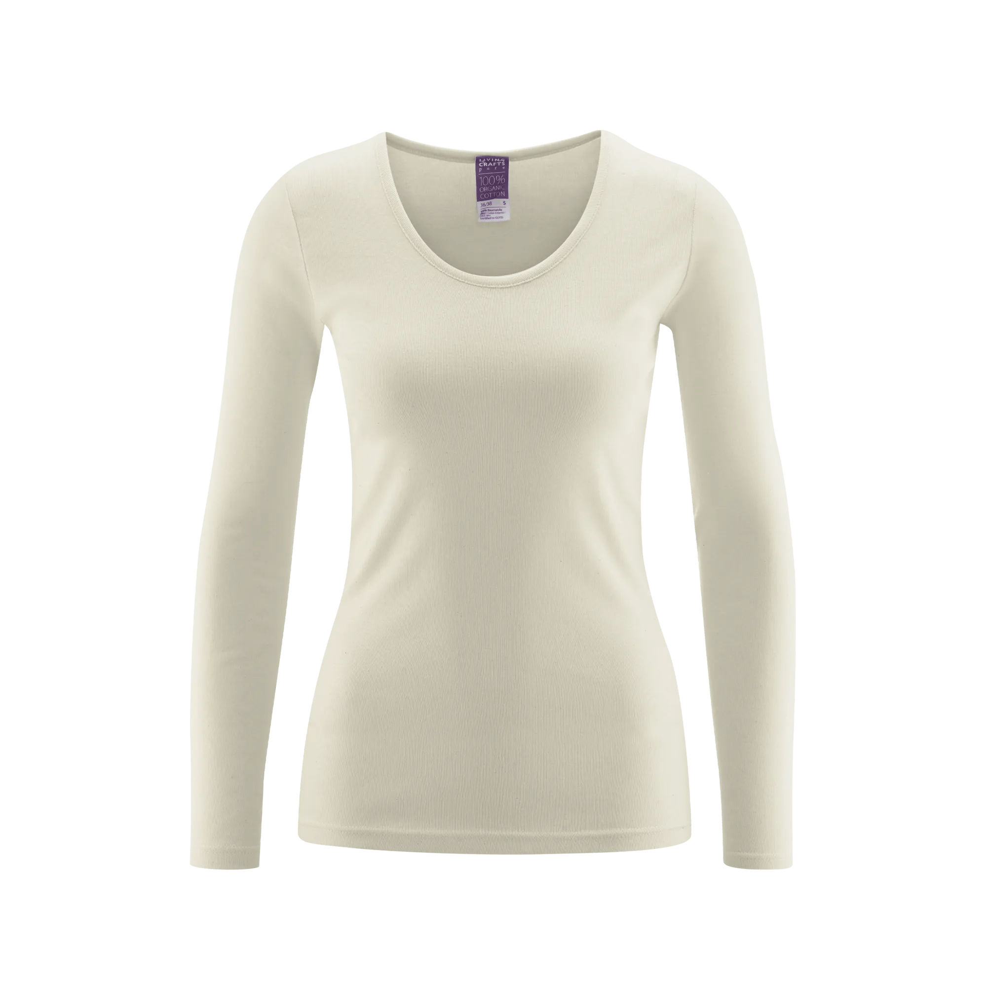 White long-sleeve shirt on a transparent background