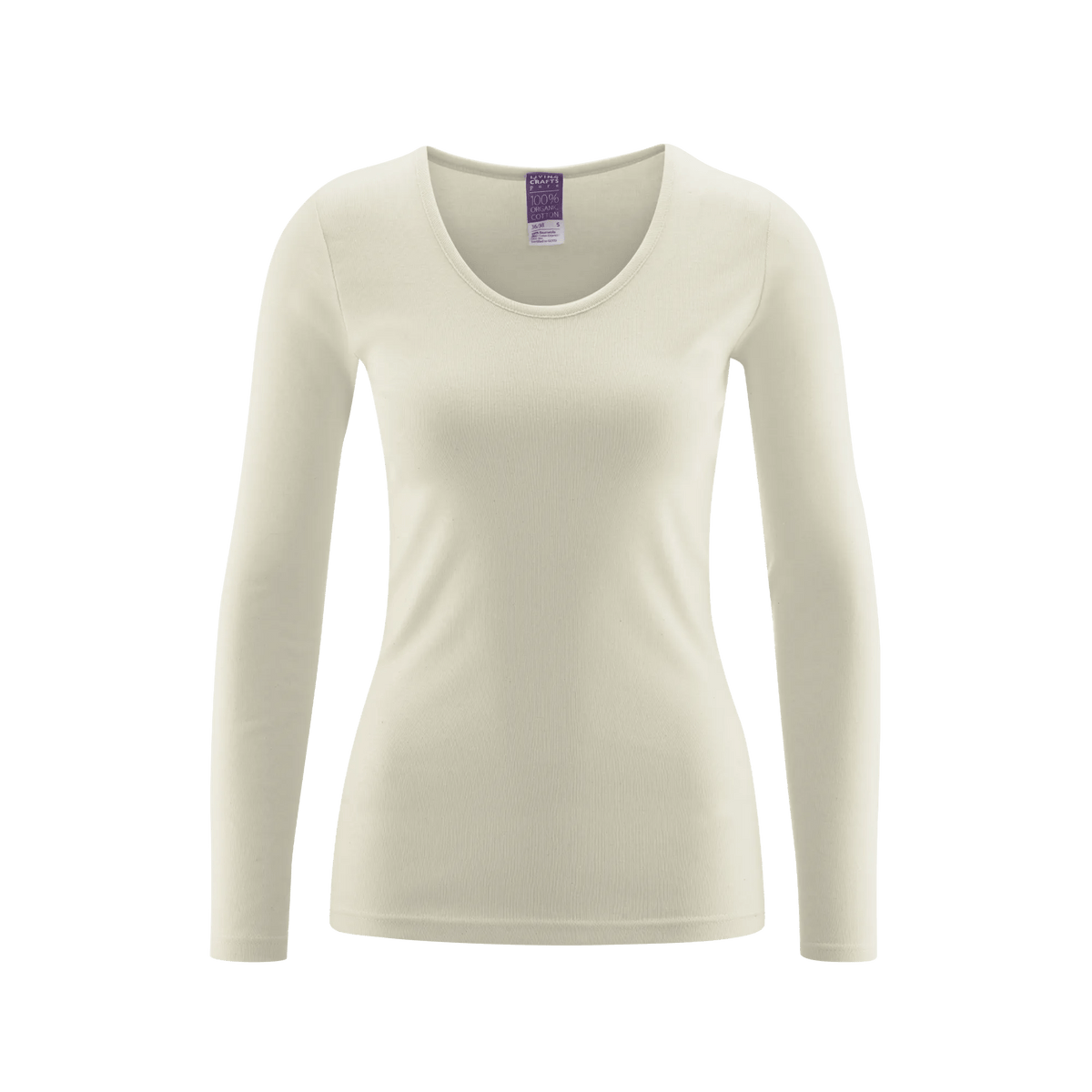 White long-sleeve shirt on a transparent background