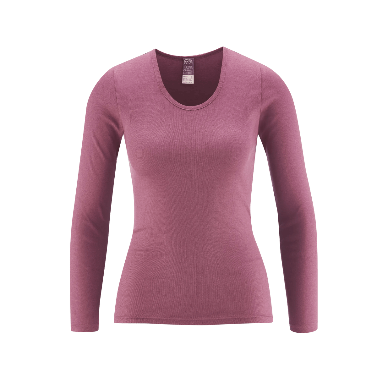 Purple long-sleeve shirt on a transparent background