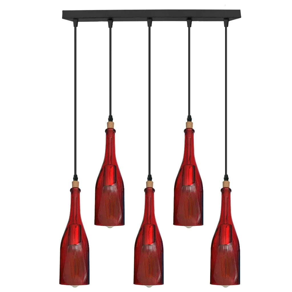 E27 Ceiling Loft Wine Bottle Pendant Light Chandeliers~2205-1