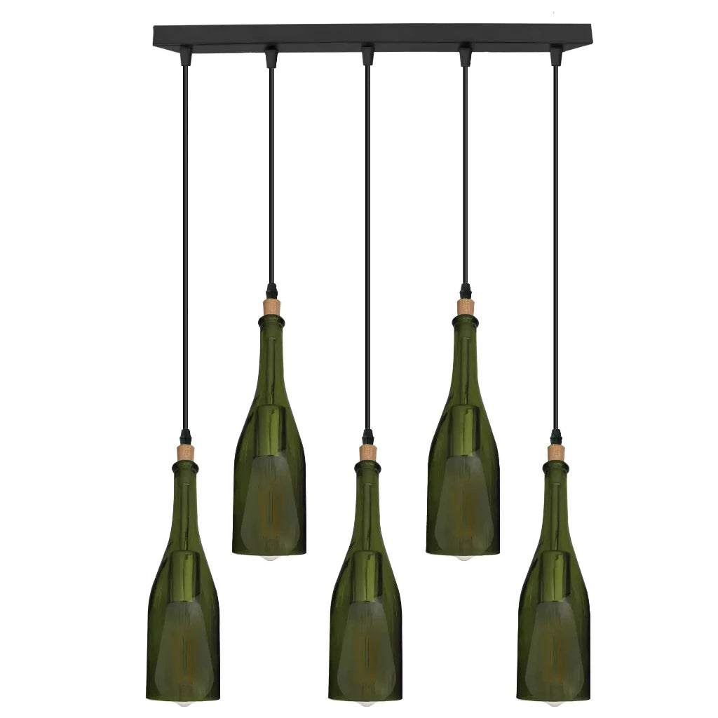 E27 Ceiling Loft Wine Bottle Pendant Light Chandeliers~2205-8