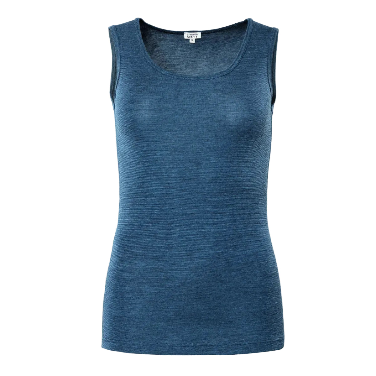 Blue tank top on a white background