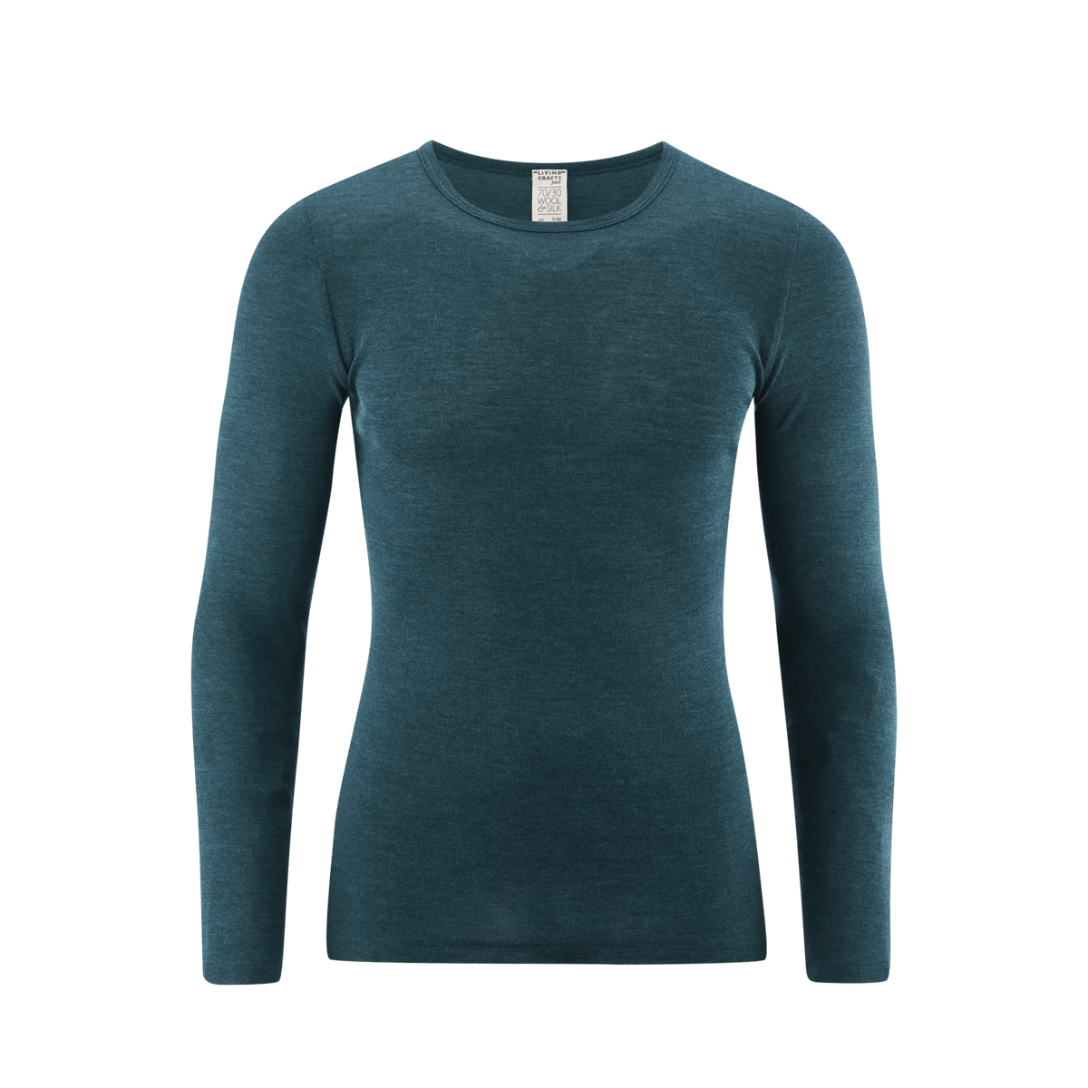 Blue long-sleeve shirt on a transparent background