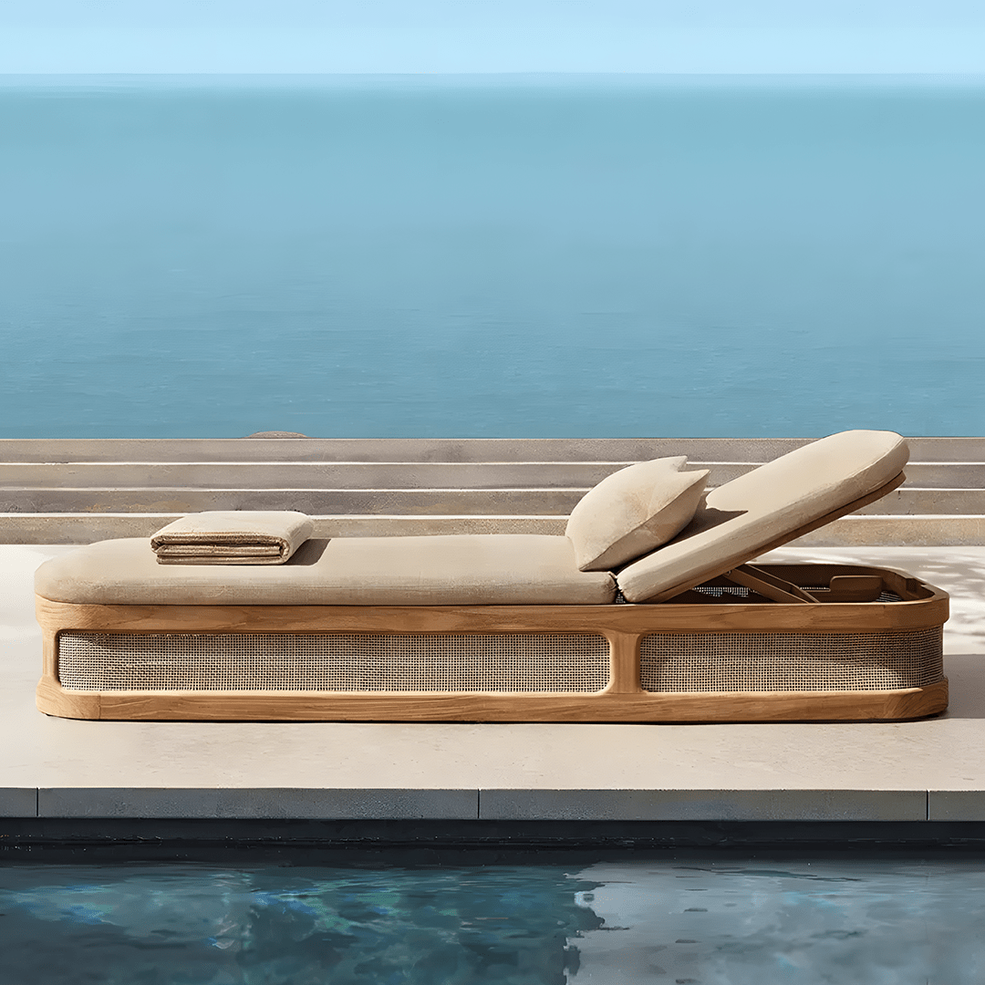 teakwood sun lounger