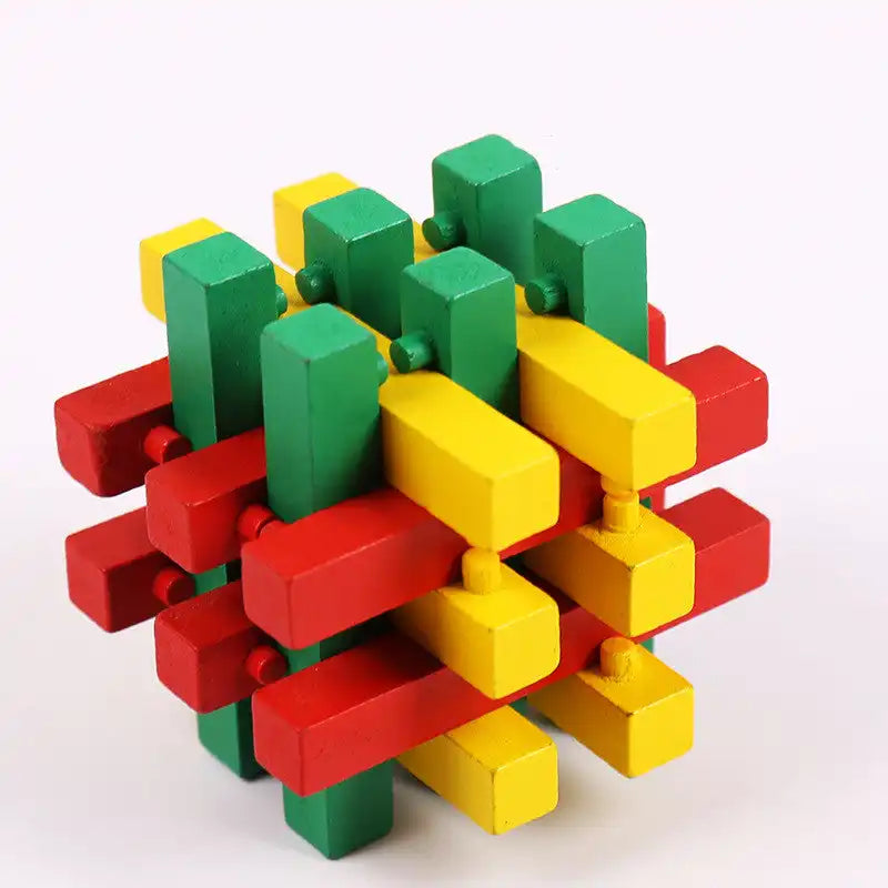 Wooden Kong Ming Luban Lock Puzzle