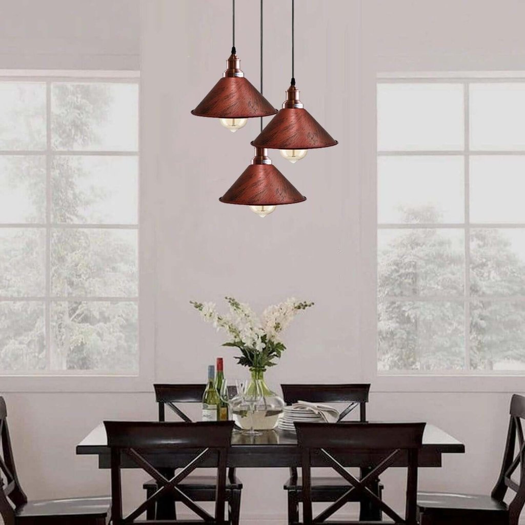 3 Cluster Pendant Light Industrial Vintage Hanging Lamp Loft Indoor Chandelier~1302-3