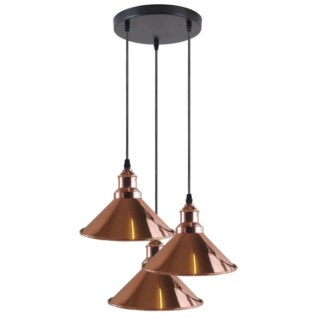 3 Cluster Pendant Light Industrial Vintage Hanging Lamp Loft Indoor Chandelier~1302-18