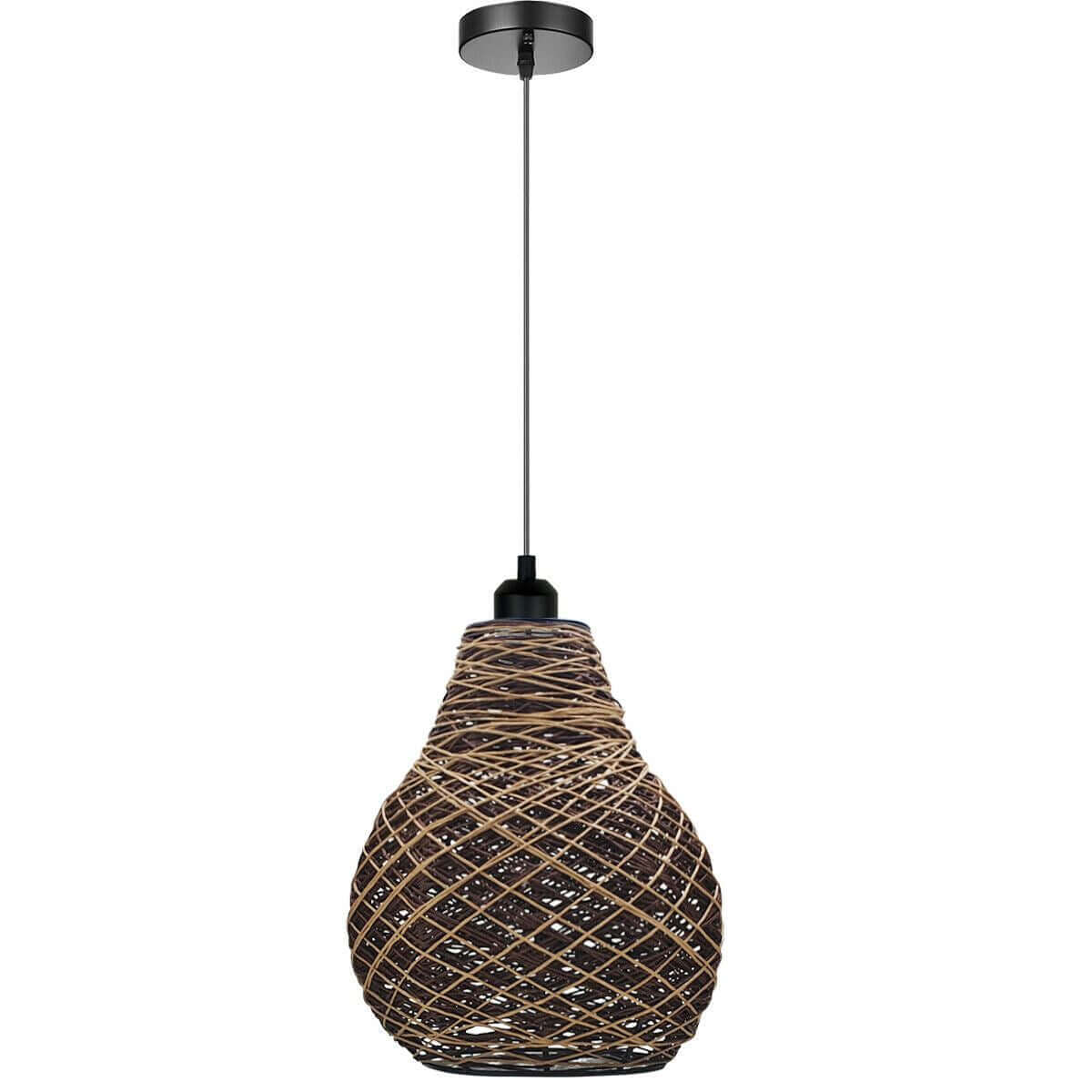 Rattan Wicker Ceiling Pendant Light Shade Hanging Light Antique décor Lampshade~1334-17