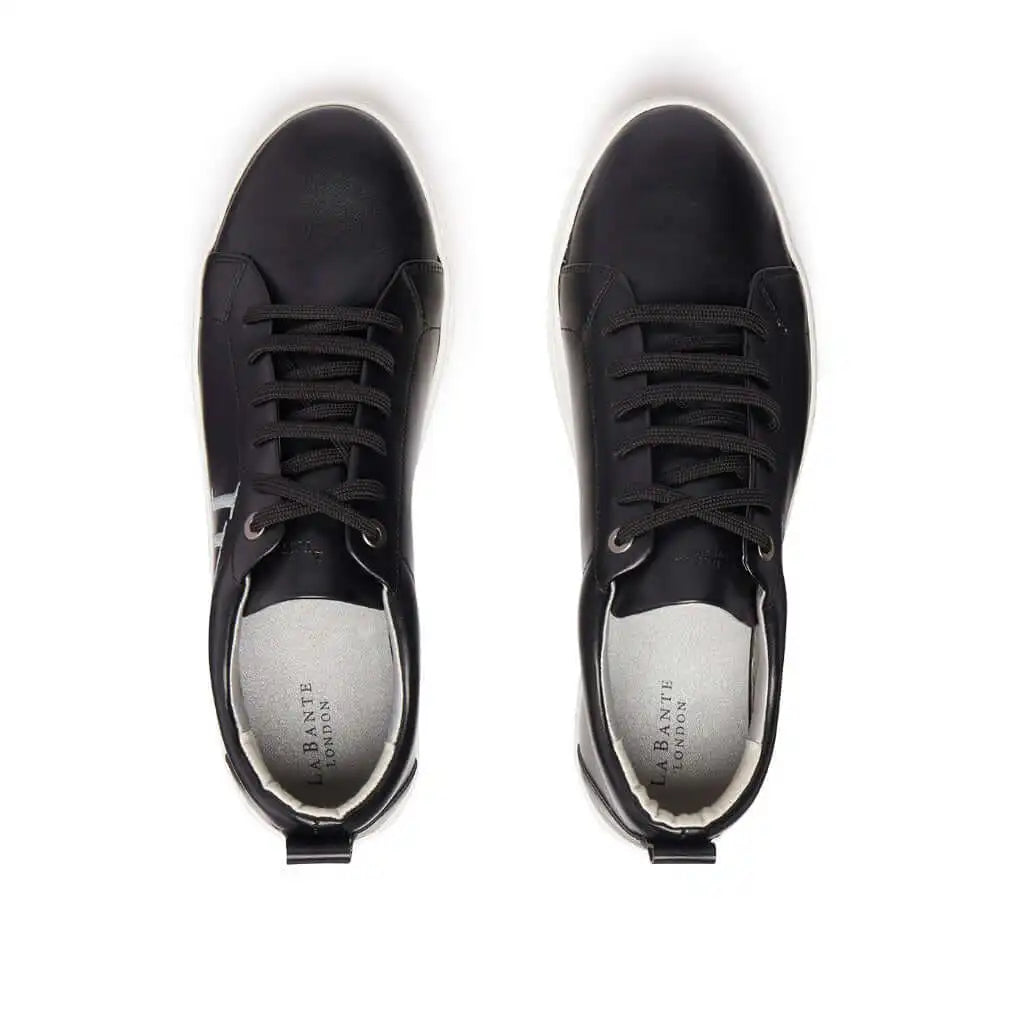 LaBante London Vegan Leather Trainers - LB Black Apple Leather Sneakers Men Apparel & Accessories > Shoes > Mens Sneakers > Vegan Leather Trainers > LB Black Apple Leather Sneakers for Men emmy-jane-boutique.myshopify.com