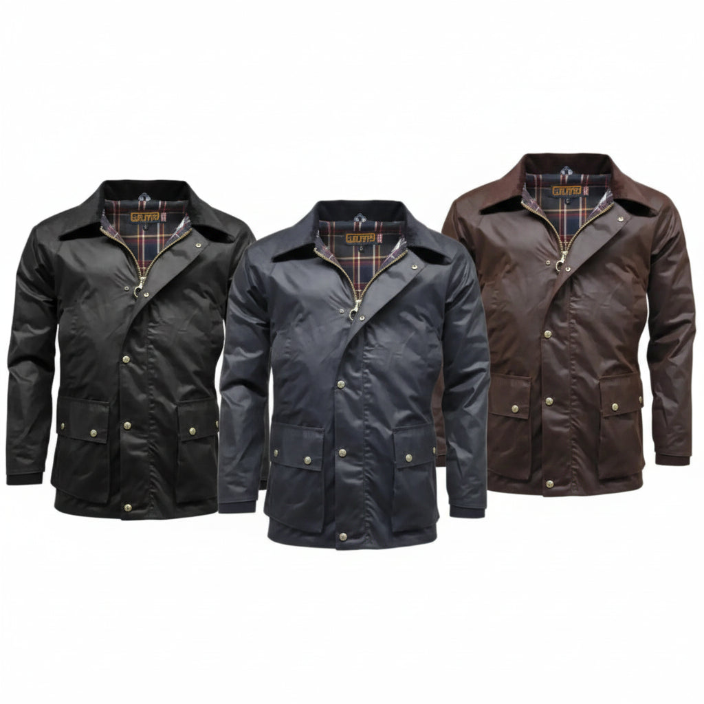 Game Antique Wax Jacket - Game Barker Apparel & Accessories > Clothing > Outerwear > Coats & Jackets > Wax Jacket > Game Jacket > Mens Waxed Cotton Coat emmy-jane-boutique.myshopify.com