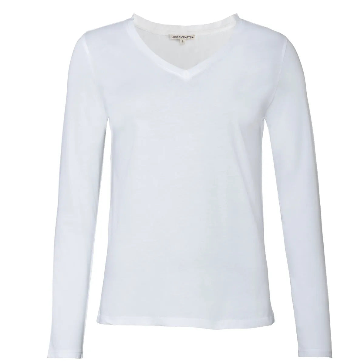 White long-sleeve shirt on a white background