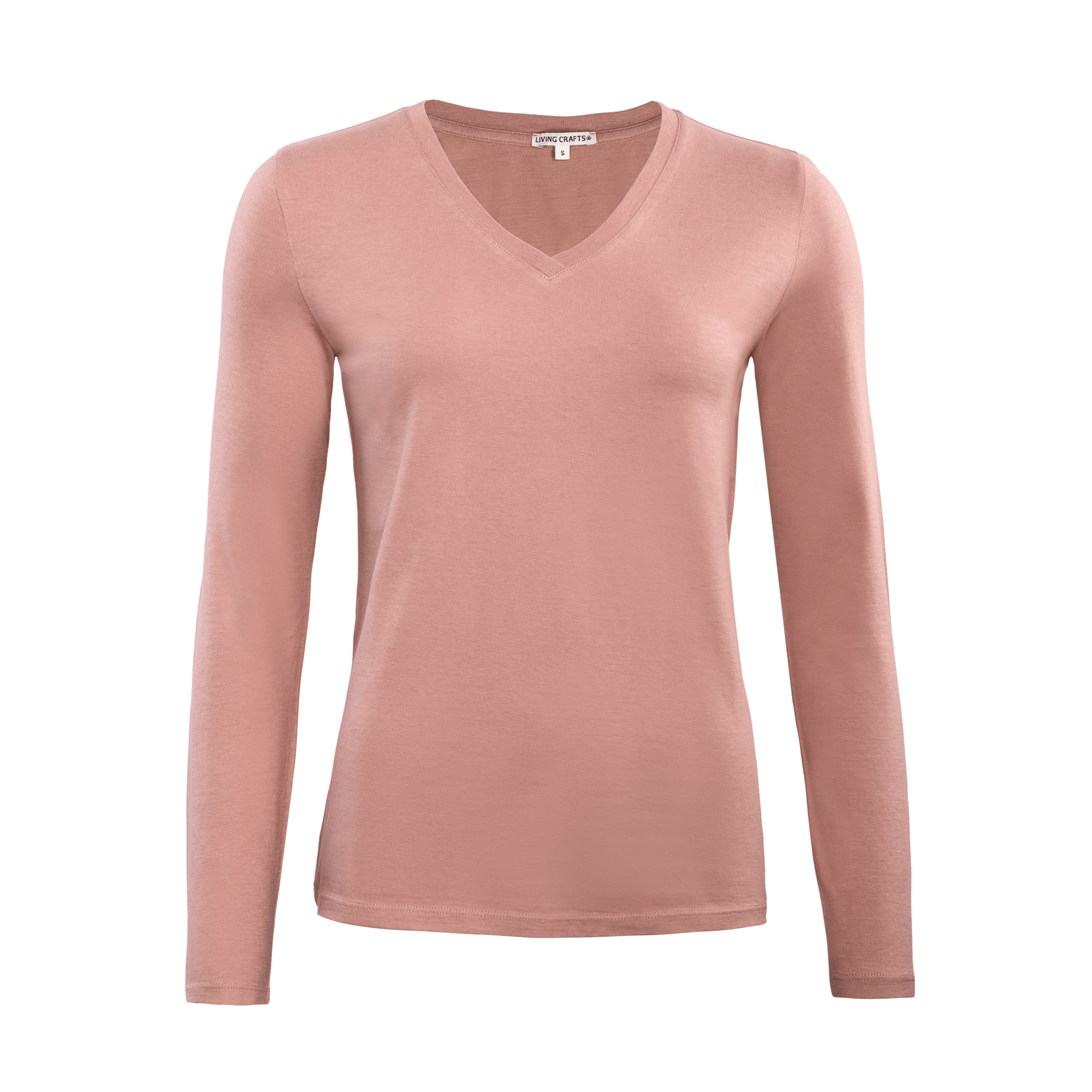 Pink long-sleeve shirt on a transparent background
