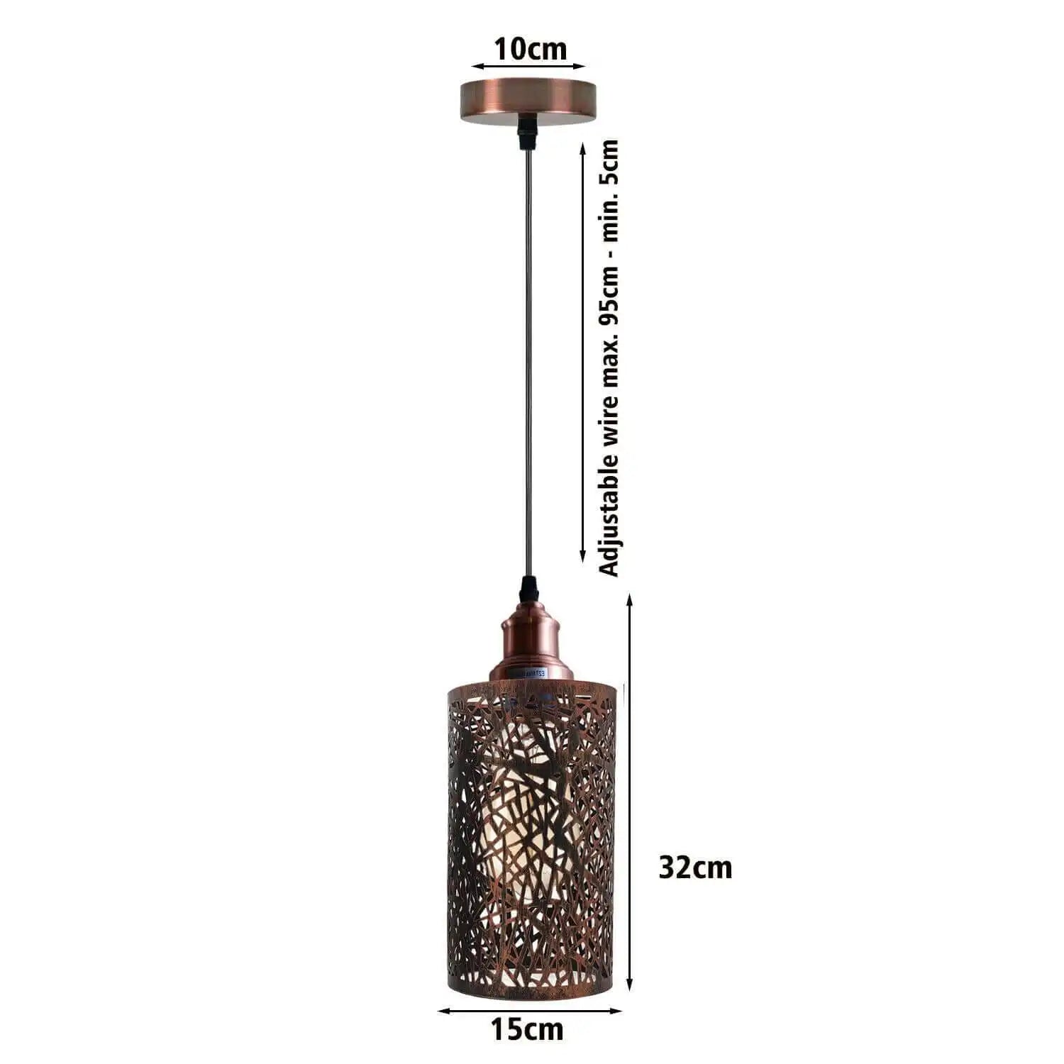 LEDSone Modern Metal Cage Pendant Light with Adjustable Cable Home & Garden > Lighting > Lighting Fixtures > Ceiling Light Fixtures > Ceiling Lights > Metal Ceiling Lights > Pendant Lights emmy-jane-boutique.myshopify.com