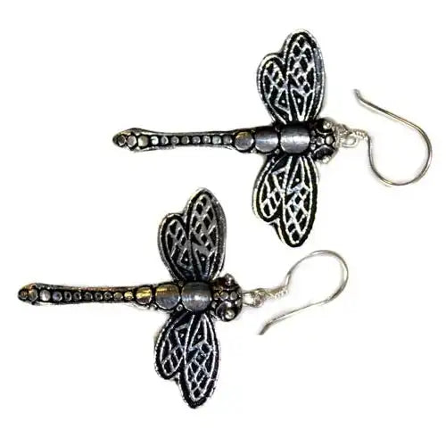 Emmy Jane Silver Earrings - Dragonflies -925 Sterling Silver - Made in Thailand Apparel & Accessories > Jewelry > Womens Earrings > Drop Earrings > Silver Dragonfly Earrings emmy-jane-boutique.myshopify.com